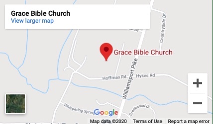 Map of Grace Bible Church, Greencastle, PA